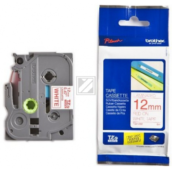 Brother Schriftbandkassette rot/weiß (TZE-232)