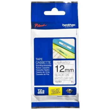 Brother Schriftbandkassette schwarz/transparent matt (TZE-M31)