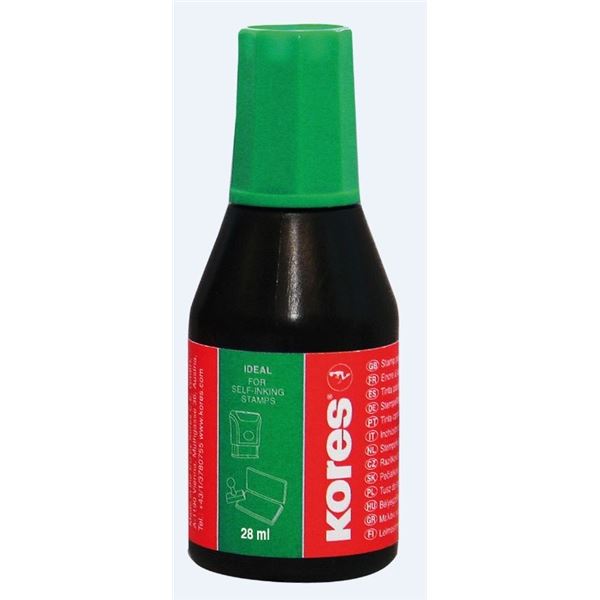 Kores Stempelfarbe, 28 ml, grün