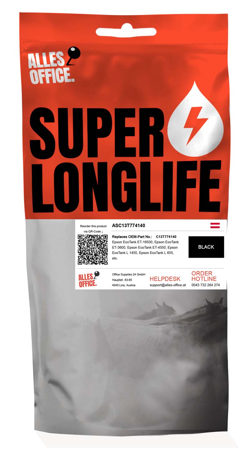 Superlonglife Epson C13T774140 / T7741 Tinte schwarz