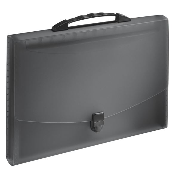 Aktentasche mit Griff VIVIDA A4, 12 Fächer, schwarz