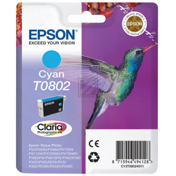 Epson Tintenpatrone cyan (C13T08024011, T0802)