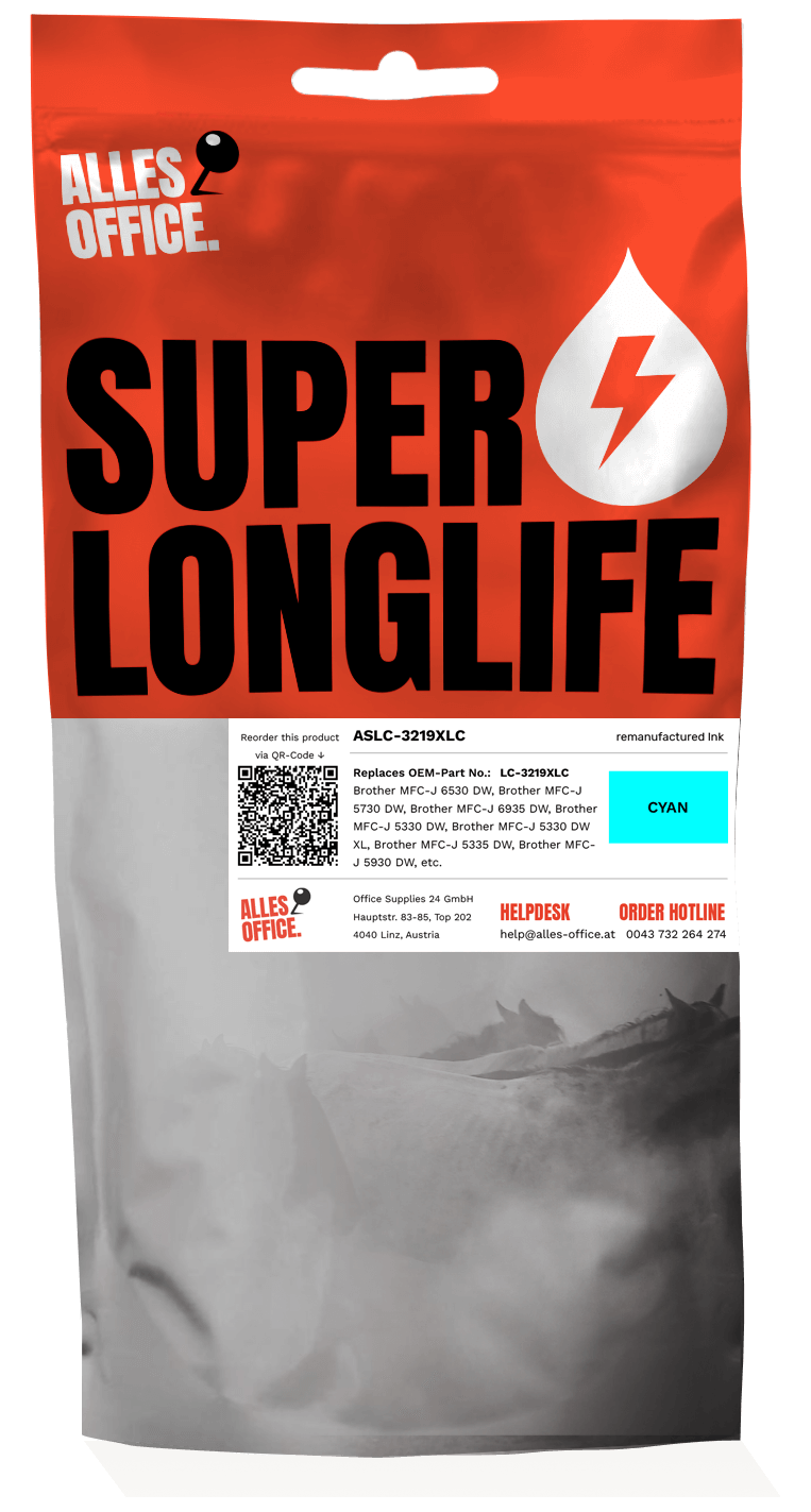 Superlonglife Brother LC-3219XLC Tinte cyan