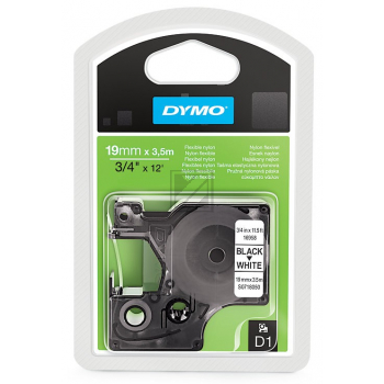 Dymo Schriftbandkassette schwarz/weiß (S0718050, 16958)