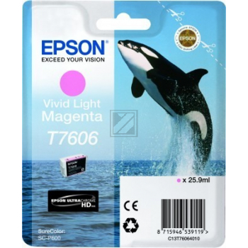 Epson Tintenpatrone magenta light (C13T76064010, T7606)
