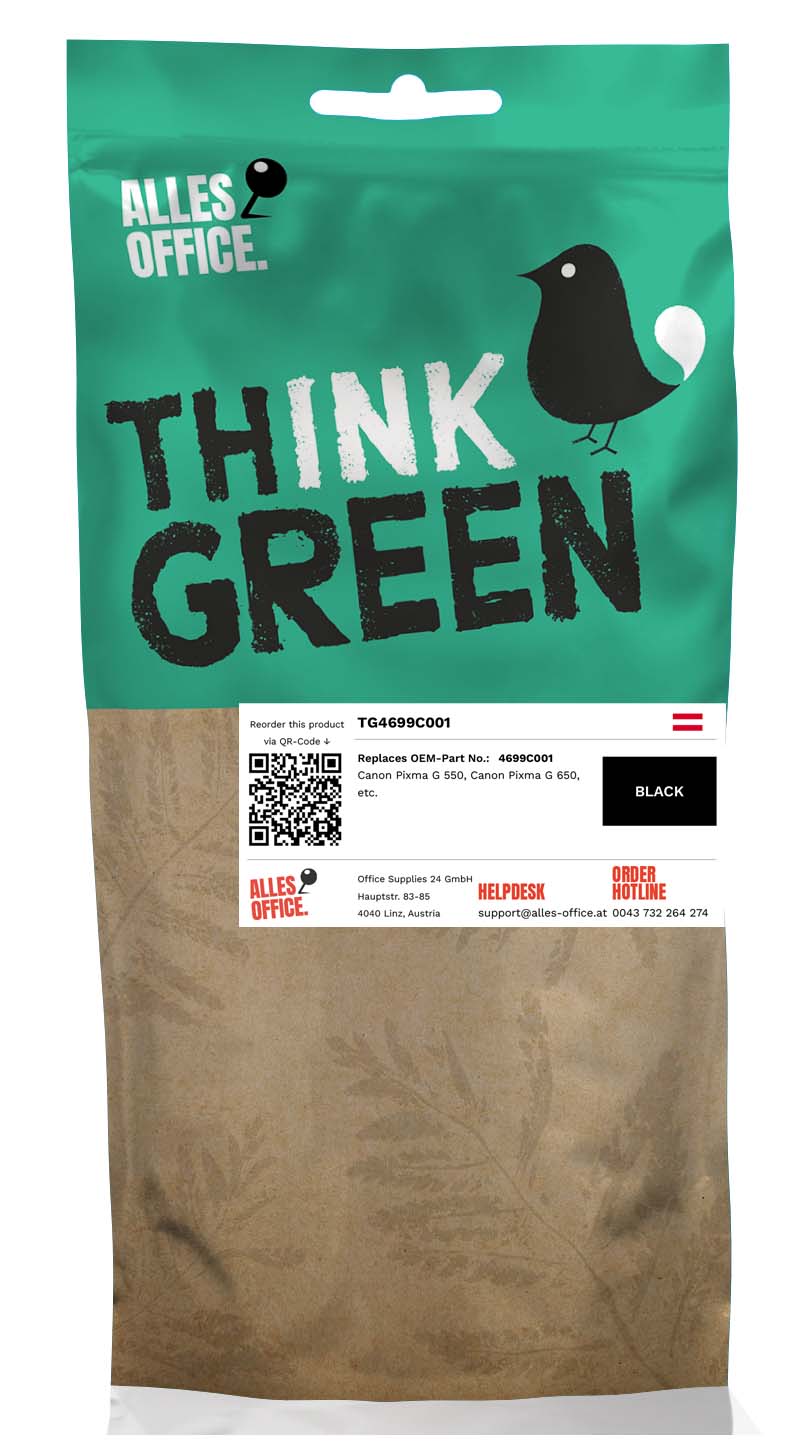 ThinkGreen Canon 4699C001 / GI-53BK Tinte schwarz