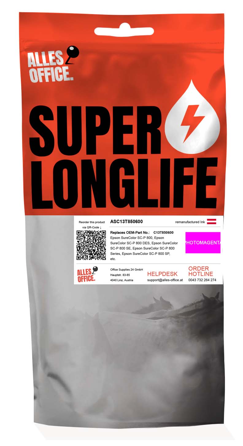 Superlonglife Epson C13T850600 / T8506 Tinte magenta foto