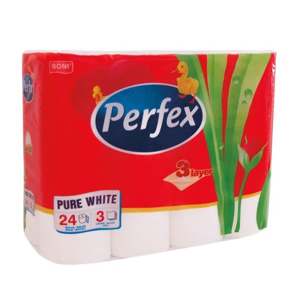 Toilettenpapier Perfex - 3-lagig, 24 Rollen