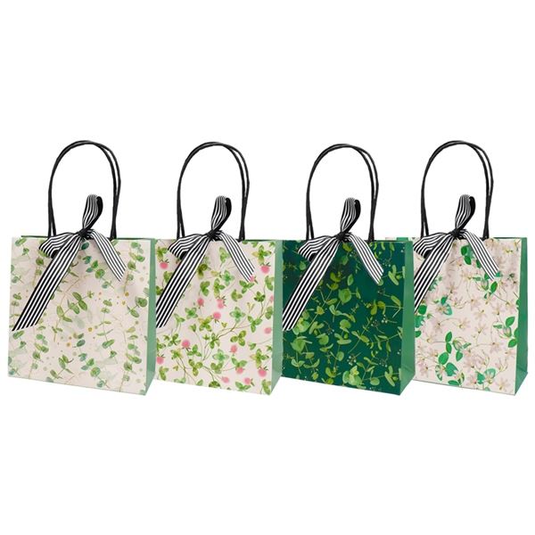 Geschenktüte - 20 x 20 cm, Blumenmuster, 1 Stück