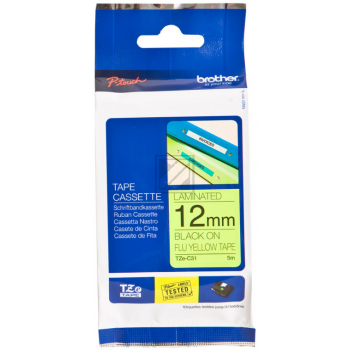Brother Schriftbandkassette schwarz/signal gelb (TZE-C31)
