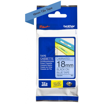 Brother Schriftbandkassette schwarz/blau (TZE-541)