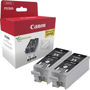 Canon Tintenpatrone 2 x schwarz (1509B029, 2 x PGI-35/TWIN)