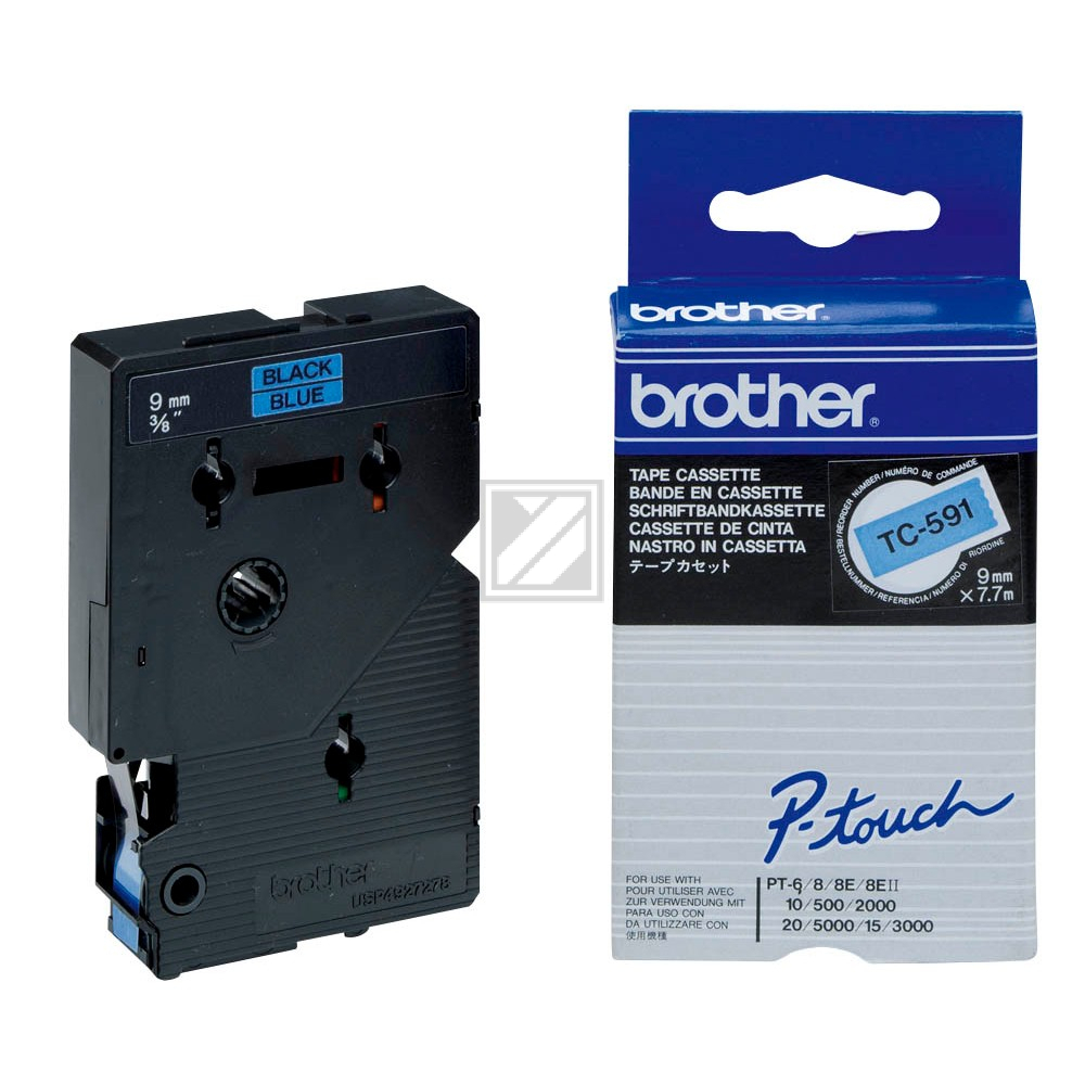 Brother Schriftbandkassette weiß/schwarz (TC-395)
