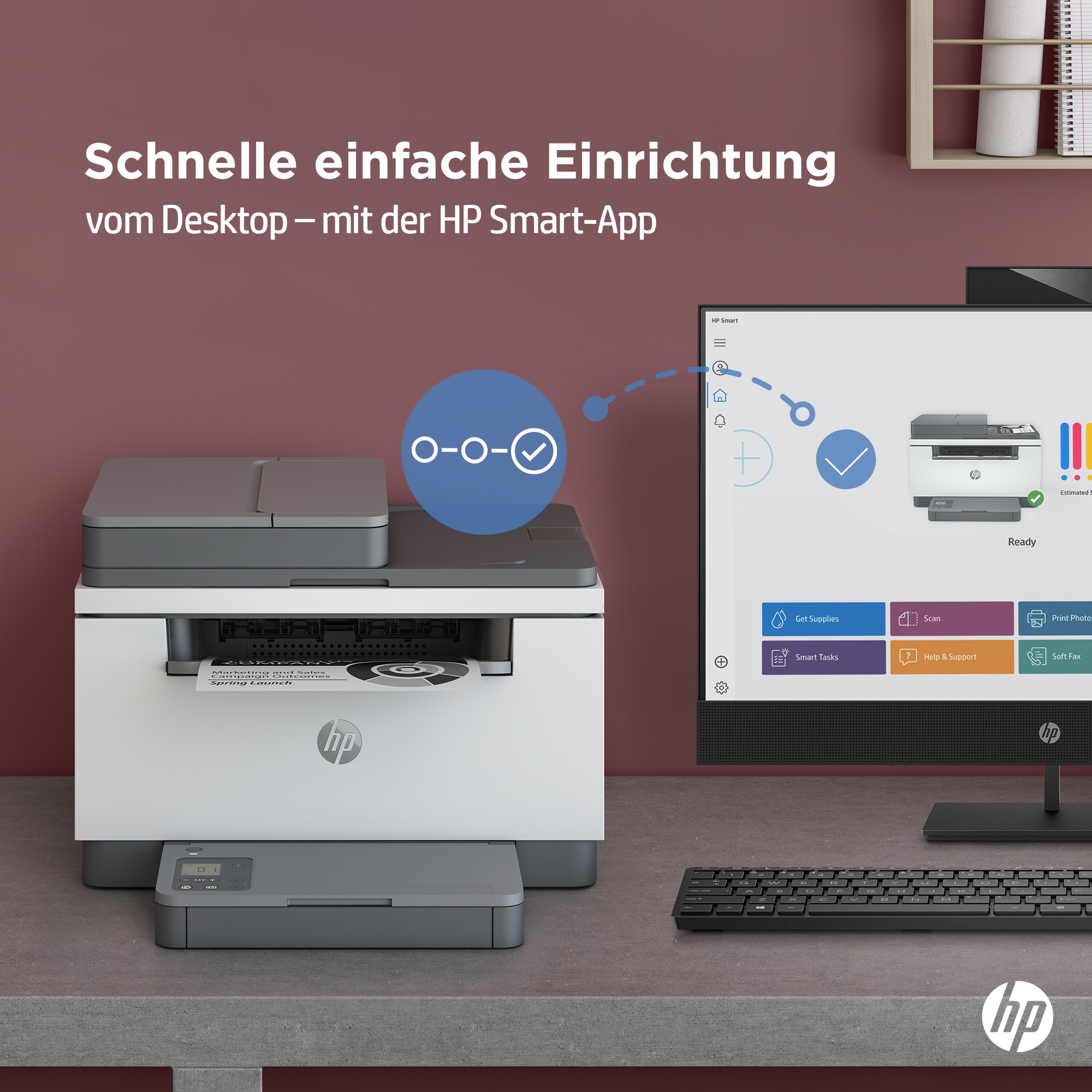 HP LaserJet MFP M234sdn Drucker, Drucken, Kopieren, Scannen, Scannen an E-Mail; Scannen an PDF; Kompakte Größe; Energieeffizient; Schneller beidseitiger Druck; ADF für 40 Blatt