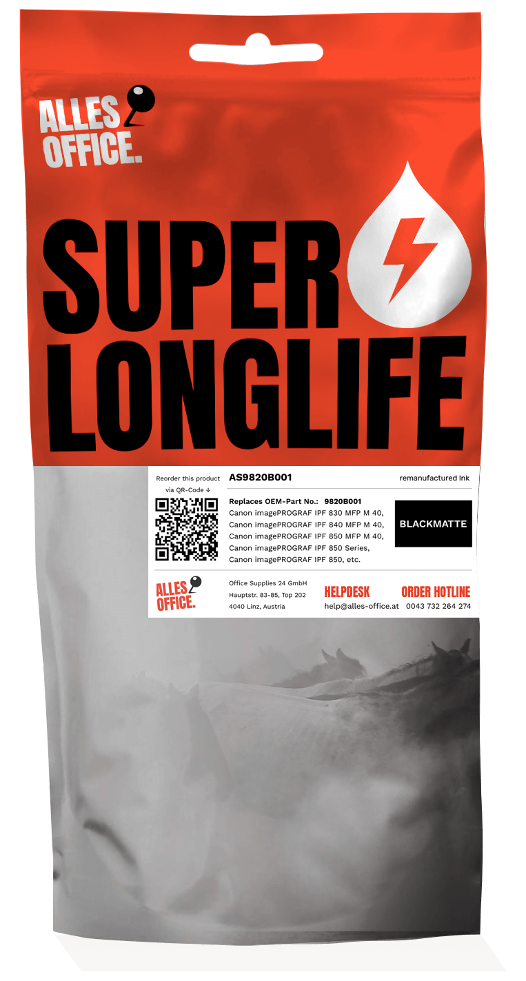 Superlonglife Canon 9820B001 / PFI-707MBK Tinte