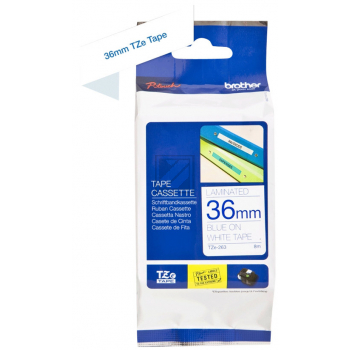 Brother Schriftbandkassette schwarz/weiß (TZE-263)