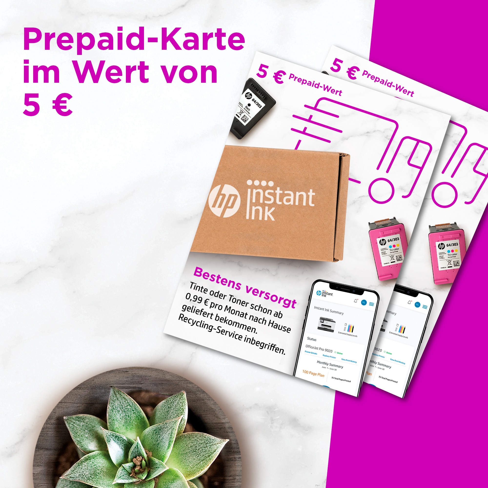 HP DeskJet 2721 Thermal Inkjet A4 4800 x 1200 DPI 7,5 Seiten pro Minute WLAN