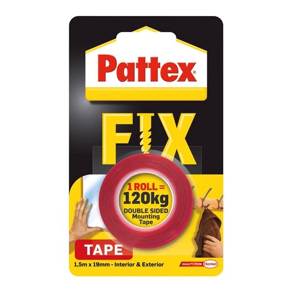 Pattex FIX Montageband, doppelseitig, 19 mm x 1,5 m