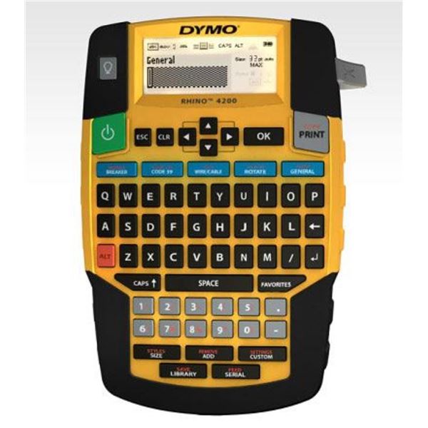 Rhino 4200 Etikettiermaschine, großes hintergrundbeleuchtetes LCD-Display