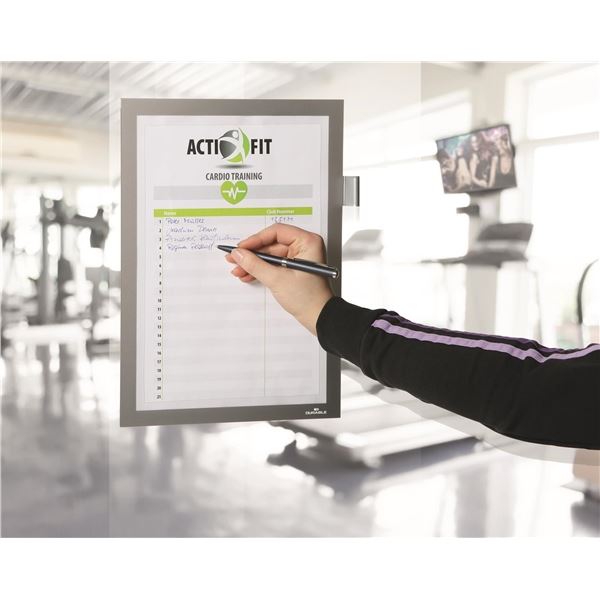 Selbstklebender Rahmen. Duraframe NOTE, A4, silber, 1 Stück