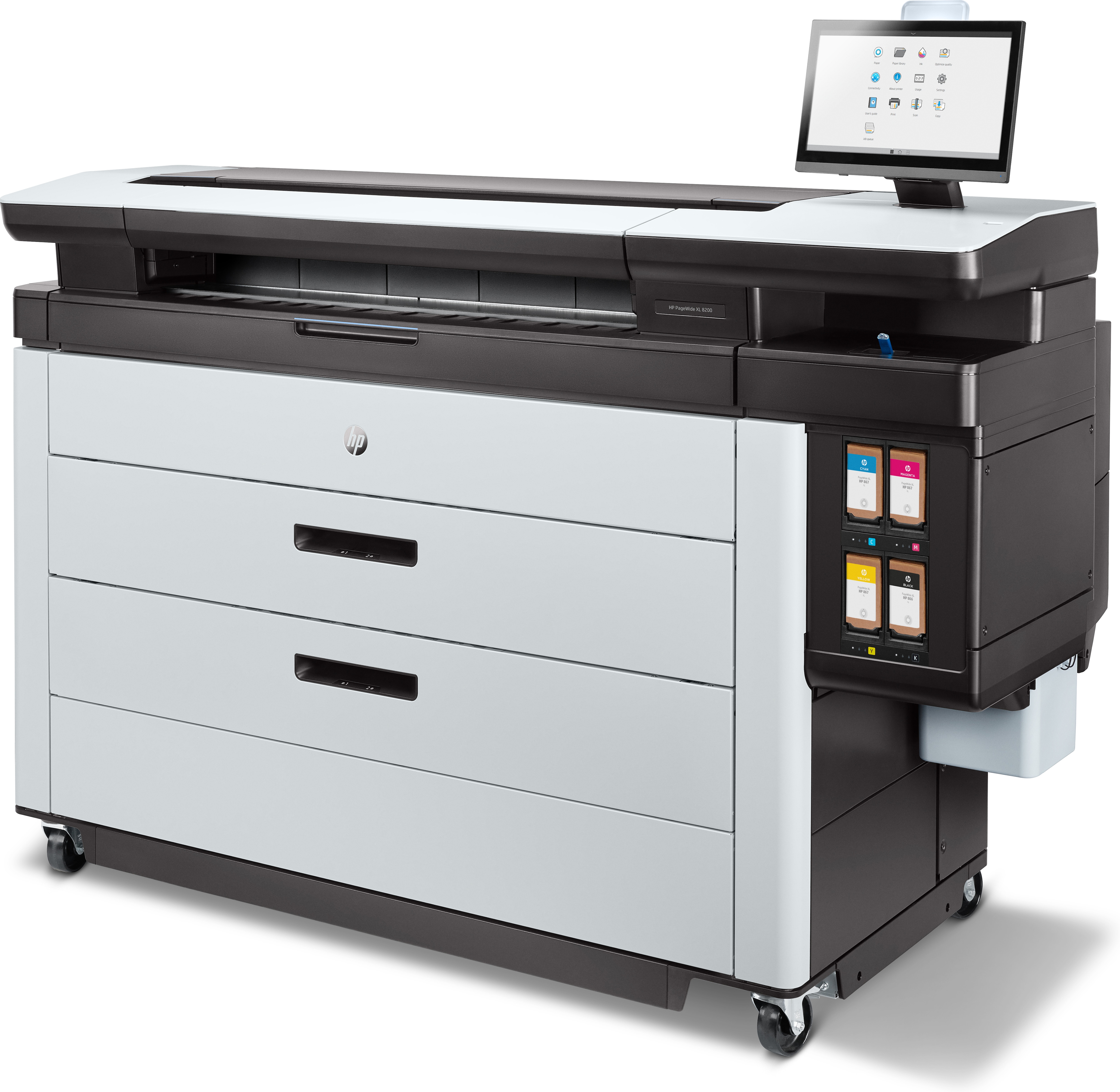 HP PageWide XL 8200 Großformatdrucker WLAN Tintenstrahl Farbe 1200 x 1200 DPI A0 (841 x 1189 mm) Eingebauter Ethernet-Anschluss