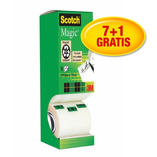 Klebeband 8RLunsicht transp. SCOTCH 8-1933R8 19mm x 33m