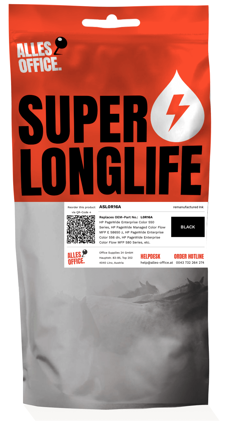 Superlonglife HP L0R16A / 981Y Tinte schwarz