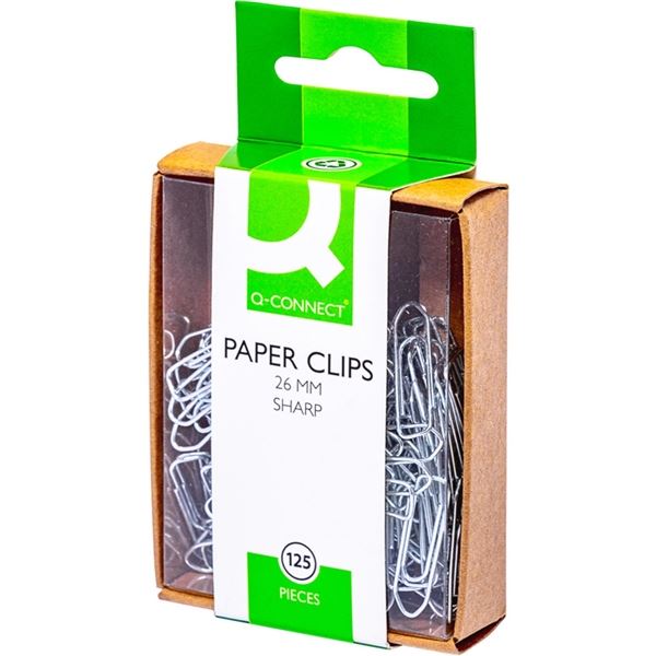 Büroklammern Connect, 26 mm, 125 Stück/Packung, verzinkt