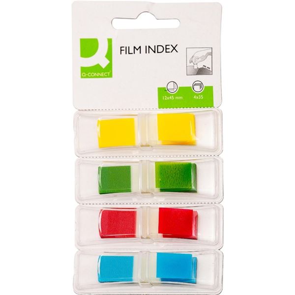 Selbstklebende Lesezeichen Connect, Folie, 12 x 43 mm, 140 Stück, bunt gemischt