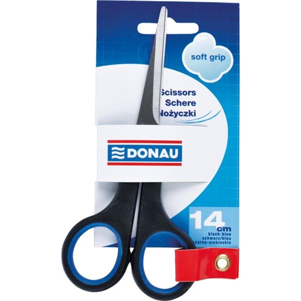 Donau Softgrip-Schere, 14 cm, blau