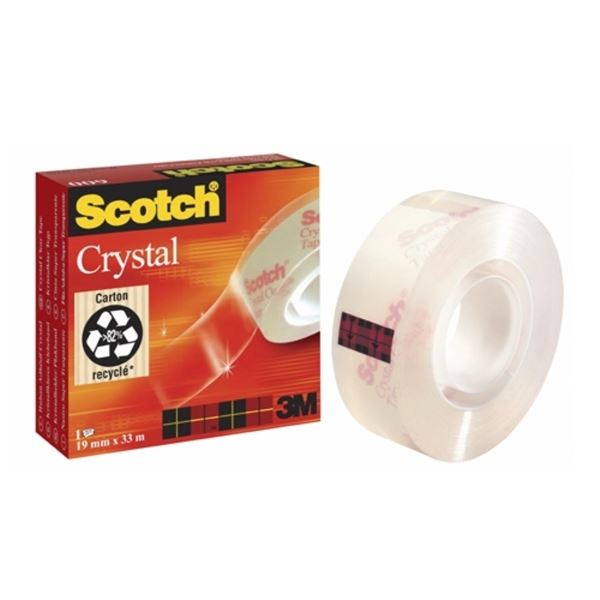 Transparentes Band 19 mm x 33 m Kassette, Schachtel