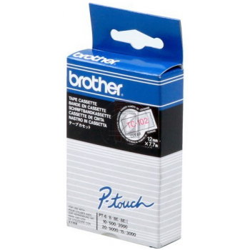 Brother Schriftbandkassette rot/transparent (TC-102)