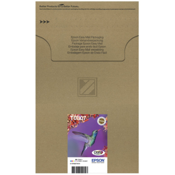 Epson Tintenpatrone (EasyMail) gelb, cyan light, magenta light, magenta, schwarz, cyan (C13T08074510, T0807)