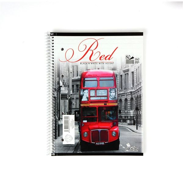 Notizbuch, A4, Spirale, 80 Blatt, liniert