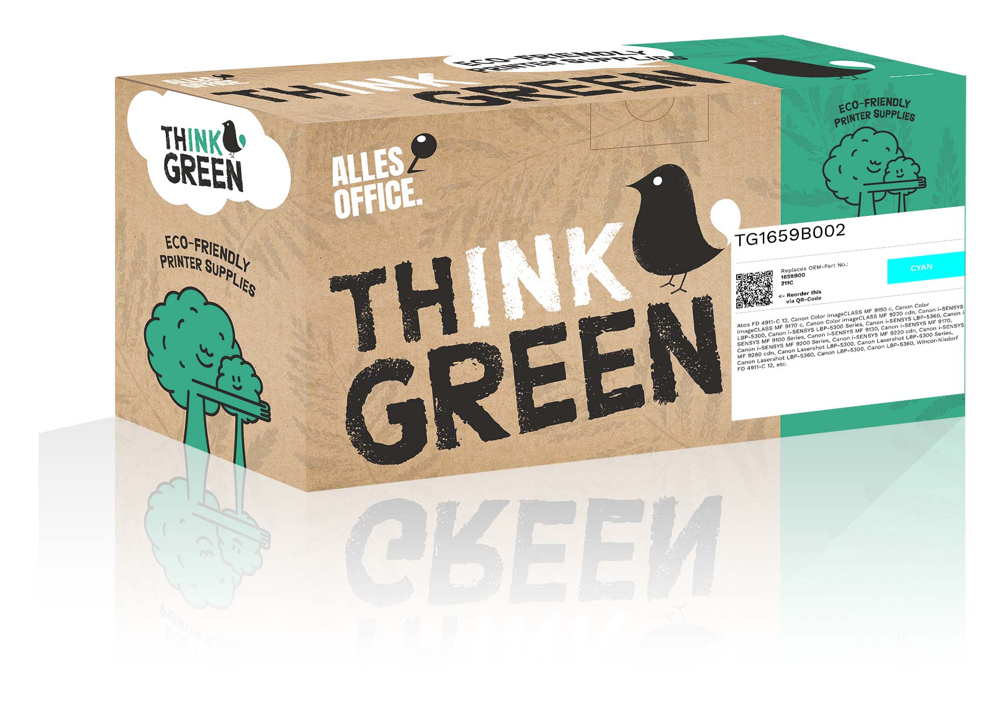 ThinkGreen Canon 1659B002 / 711C Toner cyan