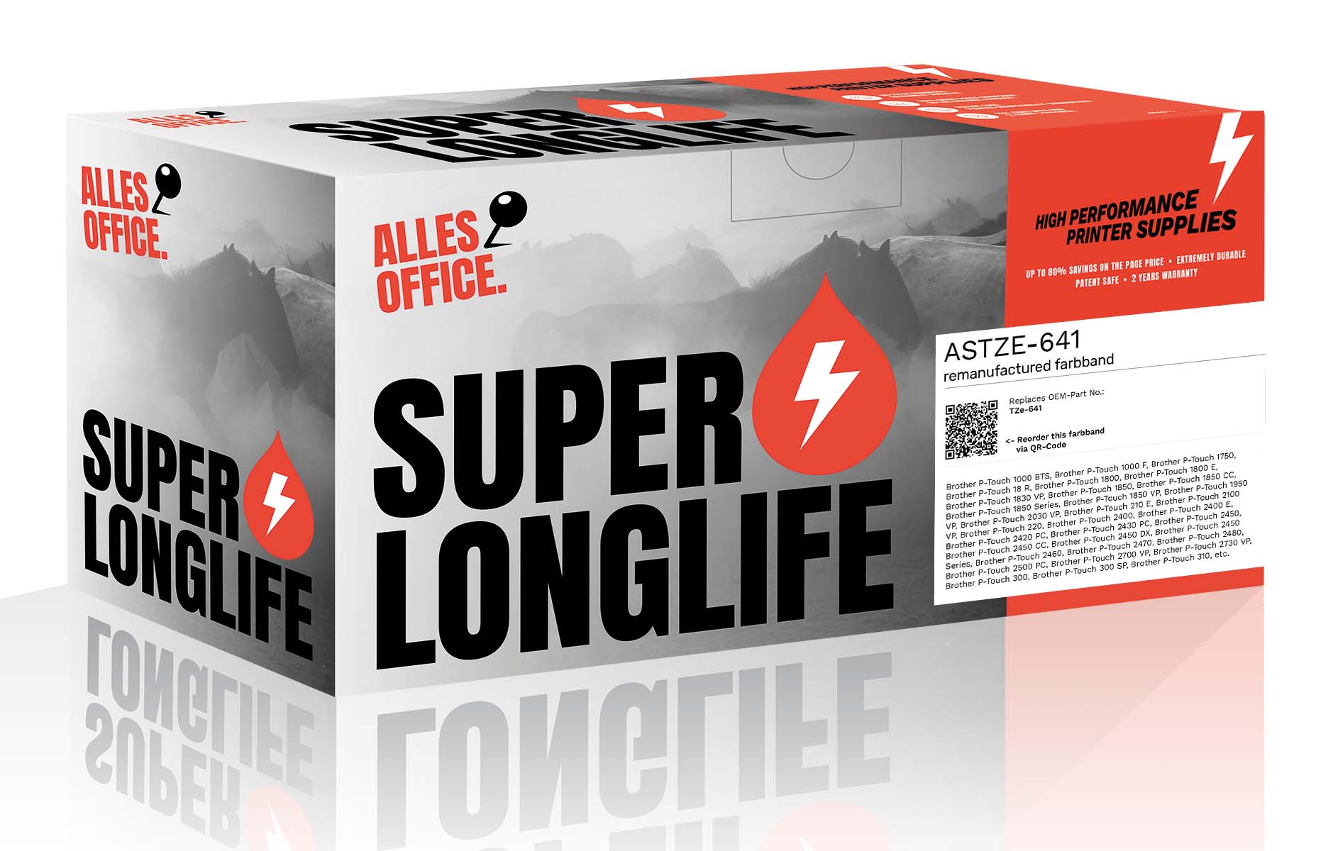 Superlonglife Brother TZe-641 Farbband schwarz, gelb