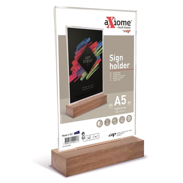 CEP A5 Präsentation T-Ständer, Holz/klar