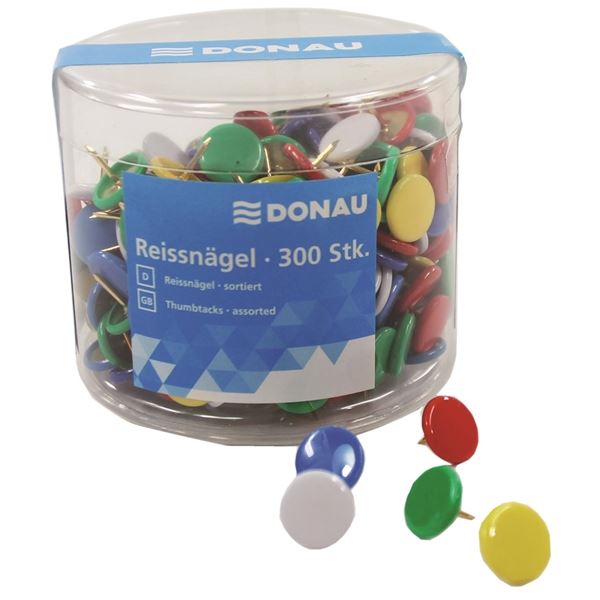 Metall-Reißnägel Donau, 300, bunt gemischt