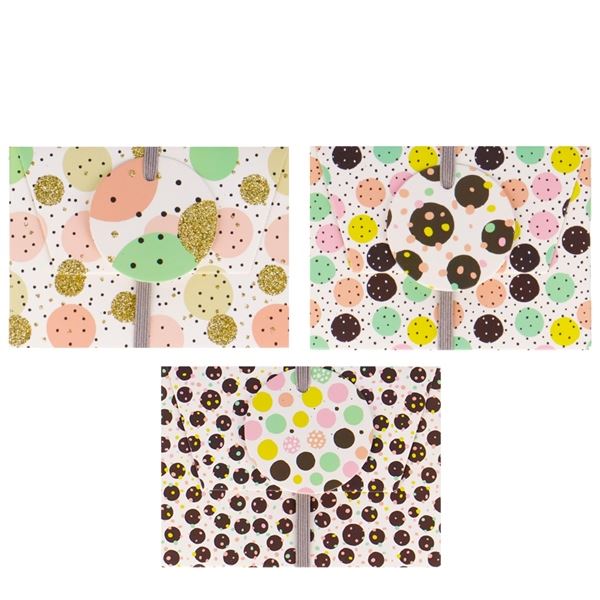 Geschenkumschläge - gepunktet, 3 Stück