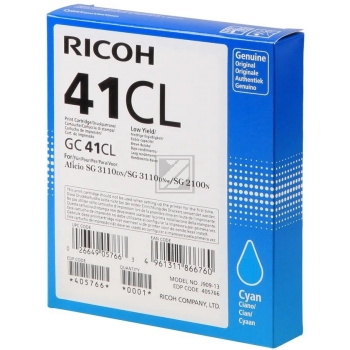 Ricoh Gel-Kartusche cyan (405766, GC-41C)
