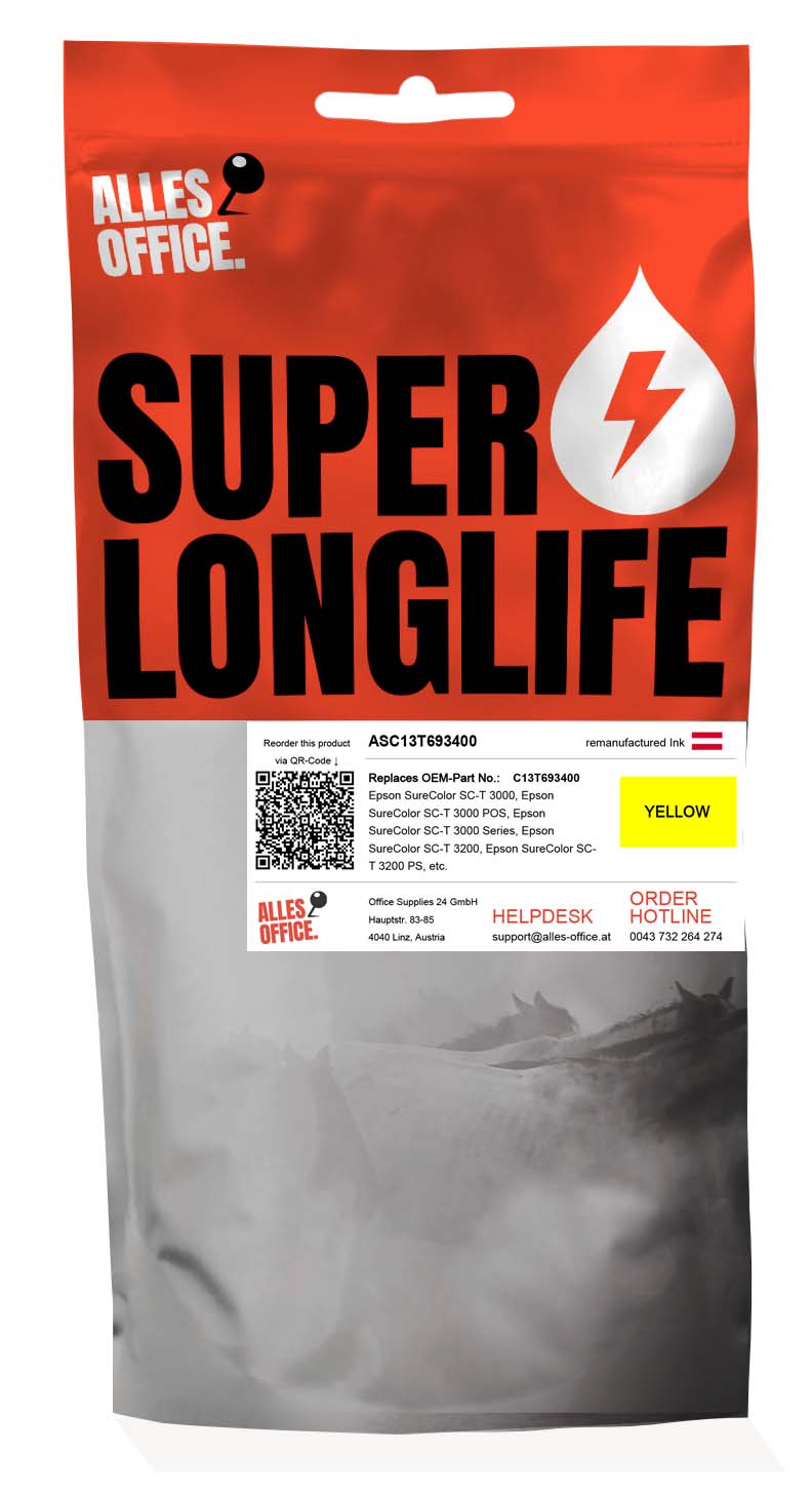 Superlonglife Epson C13T693400 / T6934 Tinte gelb