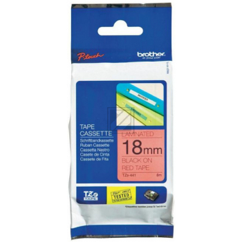 Brother Schriftbandkassette schwarz/rot (TZE-441)