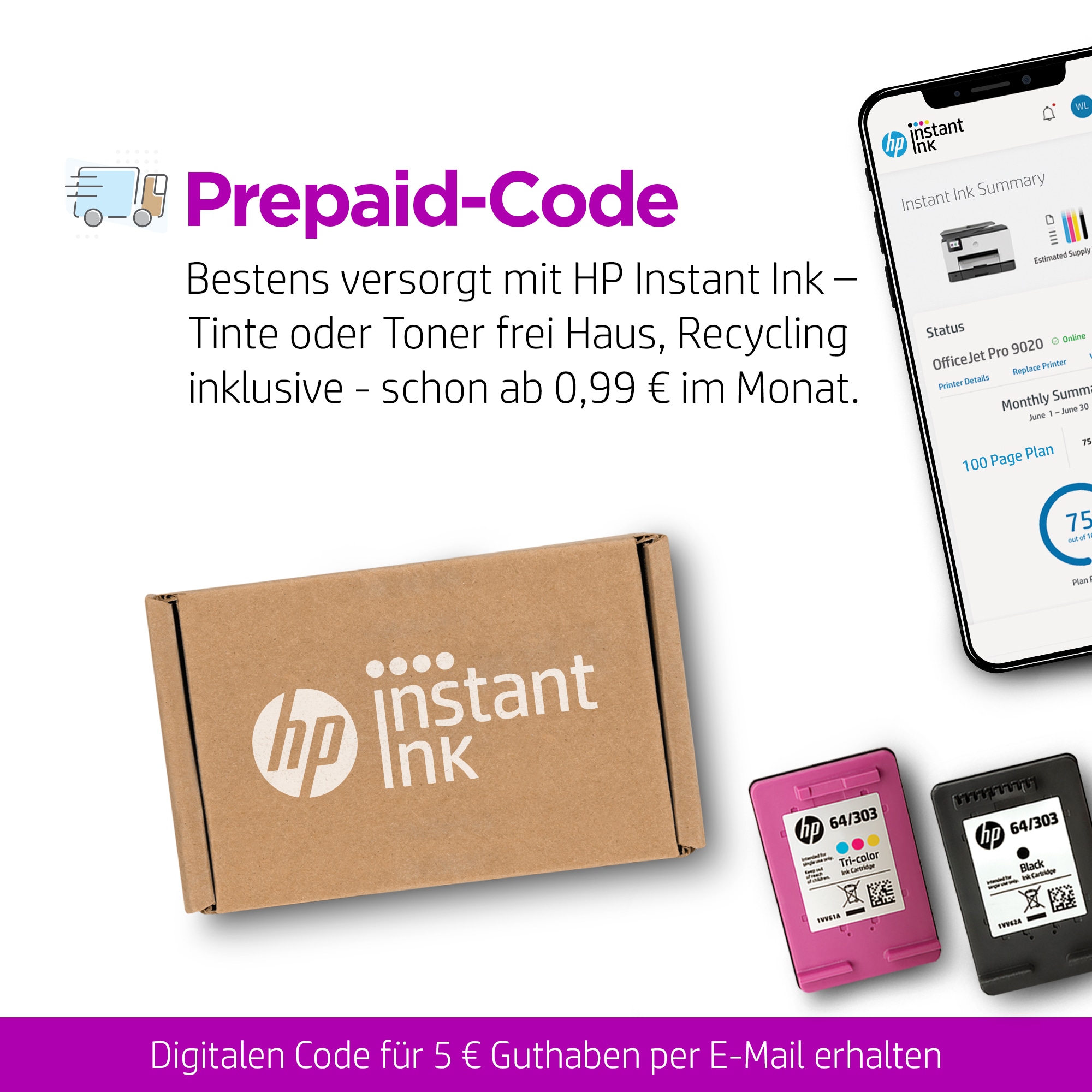 HP DeskJet 2721 Thermal Inkjet A4 4800 x 1200 DPI 7,5 Seiten pro Minute WLAN