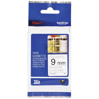 Brother Schriftbandkassette schwarz/weiß (TZE-N221)