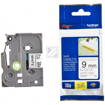 Brother Schriftbandkassette schwarz/weiß (TZE-S221)