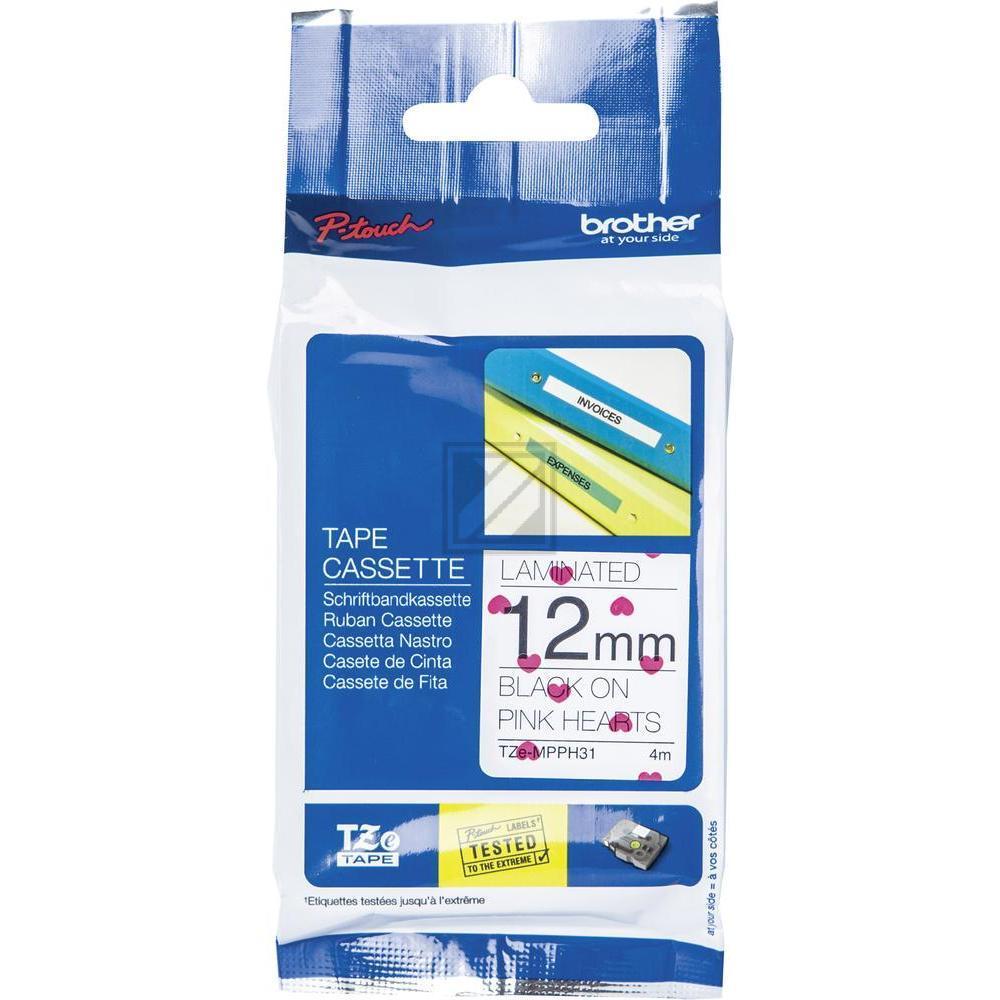 Brother Schriftbandkassette schwarz/pink (TZE-MPPH31)