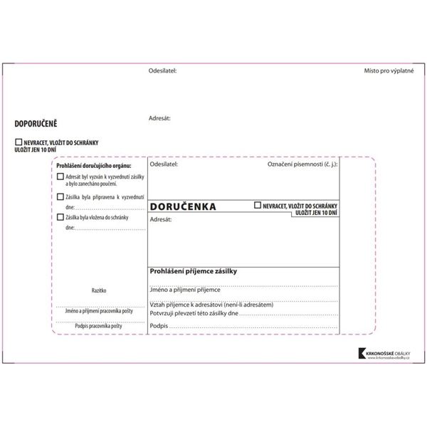 Lieferscheine B6-ohne Streifen, Verwaltungskontrolle, selbstklebend, 100St.