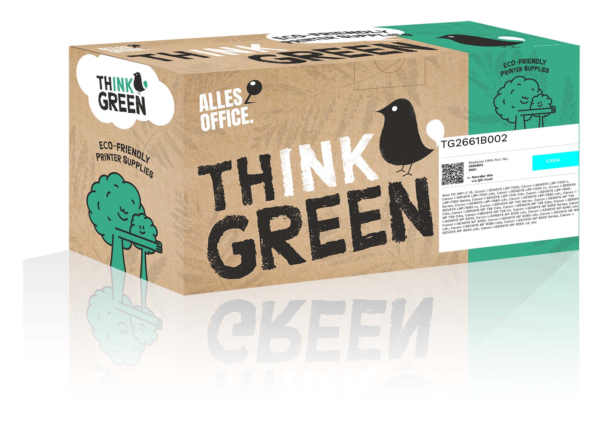 ThinkGreen Canon 2661B002 / 718C Toner cyan