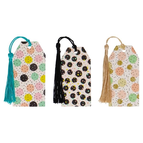 Geschenkanhänger - gepunktet, 6 Stück