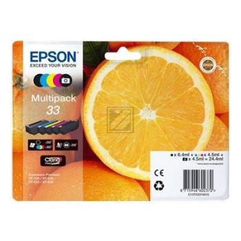 Epson Tintenpatrone gelb, magenta, photo schwarz, schwarz, cyan (C13T33374510, T3337)